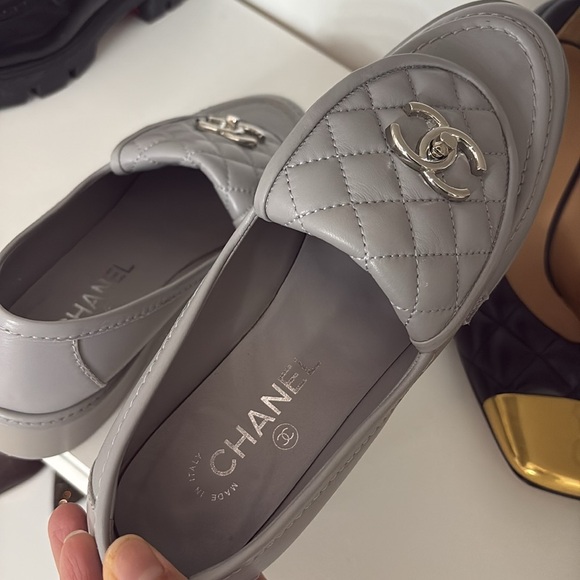 CHANEL Lambskin Quilted CC Turnlock Loafers - Picture 8 of 11